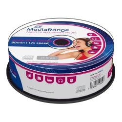 MediaRange Audio CD-R 80' 700MB 12x Cake Box x 25 (MR223) MediaRange Audio CD-R 80' 700MB 12x Cake Box x 25 (MR223)