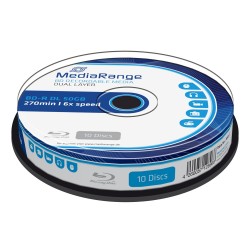 MediaRange BD-R Blu-Ray 50GB 6x Cake Box x10 Dual Layer (MR507) MediaRange BD-R Blu-Ray 50GB 6x Cake Box x10 Dual Layer (MR507)