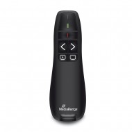 MediaRange 5-button wireless presenter with red laser pointer, black (MROS220)