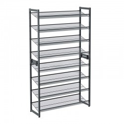 Songmics Μεταλλικό Ρυθμιζόμενο Stand Αποθήκευσης 40 Ζευγαριών Παπουτσιών Χρώματος Γκρι 92.5 x 30.7 x 163.5 cm (LMR08GB) (SNGLMR08GB)