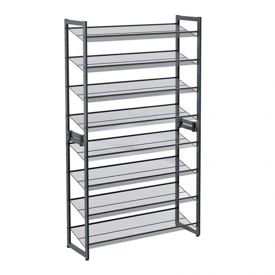 Songmics Μεταλλικό Ρυθμιζόμενο Stand Αποθήκευσης 40 Ζευγαριών Παπουτσιών Χρώματος Γκρι 92.5 x 30.7 x 163.5 cm (LMR08GB) (SNGLMR08GB)