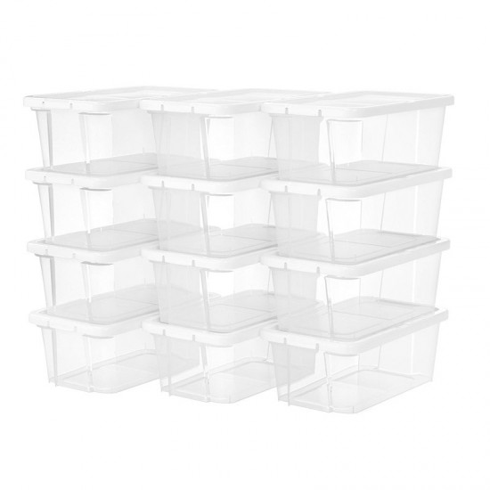 Songmics σετ Αποθηκευτικά Κουτιά 12 τμχ  (LSP12WT) (SNGLSP12WT)