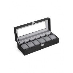Songmics Watch Box Black  30 x 11.2 x 8 cm (JWB06BK) (SNGJWB06BK)