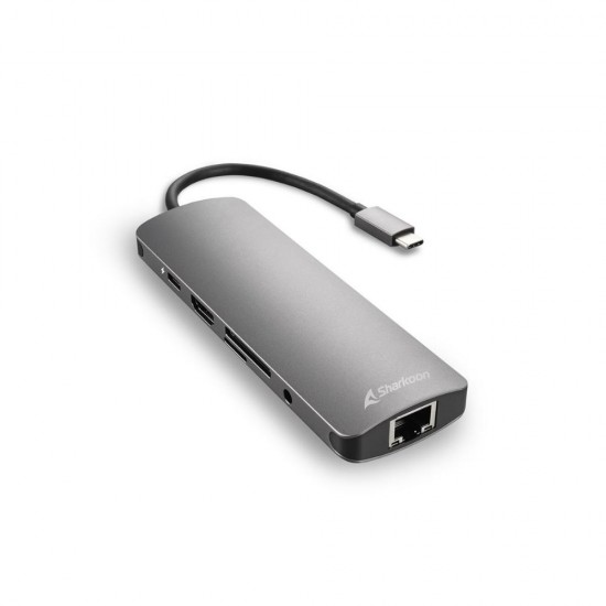 Sharkoon USB-C Docking Station με HDMI 4K PD Ethernet Γκρι (CBADG) (SHRCBADG) Sharkoon USB-C Docking Station με HDMI 4K PD Ethernet Γκρι (CBADG) (SHRCBADG)
