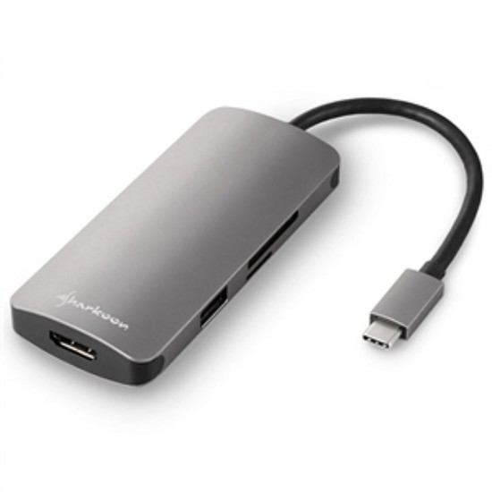 Sharkoon USB-C Docking Station με HDMI 4K PD Γκρι (MPADG) (SHRMPADG) Sharkoon USB-C Docking Station με HDMI 4K PD Γκρι (MPADG) (SHRMPADG)