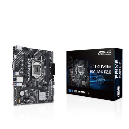 Asus Prime H510M-K R2.0 Motherboard Micro ATX με Intel 1200 Socket (90MB1E80-M0EAY0) (ASU90MB1E80-M0EAY0)