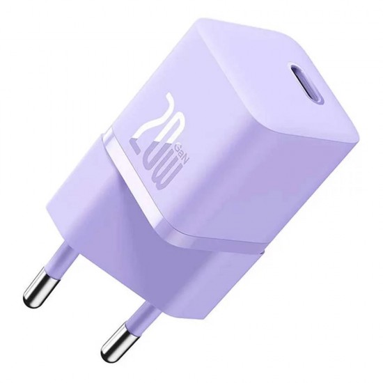 Baseus Mini Wall Charger Gan5 20w Purple (CCGN050105) (BASCCGN050105)