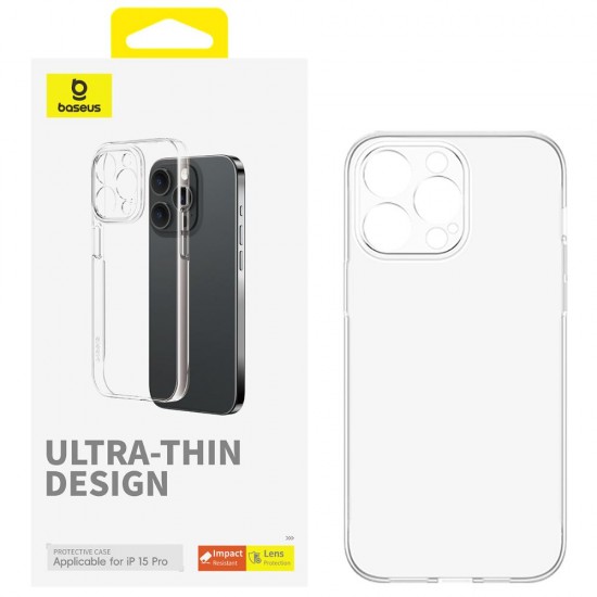 Baseus Phone Case for iPhone 15 Pro  OS-Lucent Series Clear (P60157204203-01) (BASP60157204203-01)