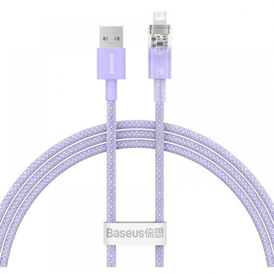 Baseus Fast Charging cable  USB-A to Lightning Explorer Series 1m 2.4A purple (CATS010005) (BASCATS010005)