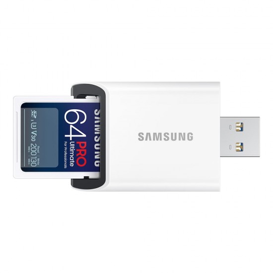 Samsung Pro Ultimate SDXC 64GB Class 10 U3 με USB Reader (MB-SY64SB/WW) (SAMMB-SY64SB-WW)