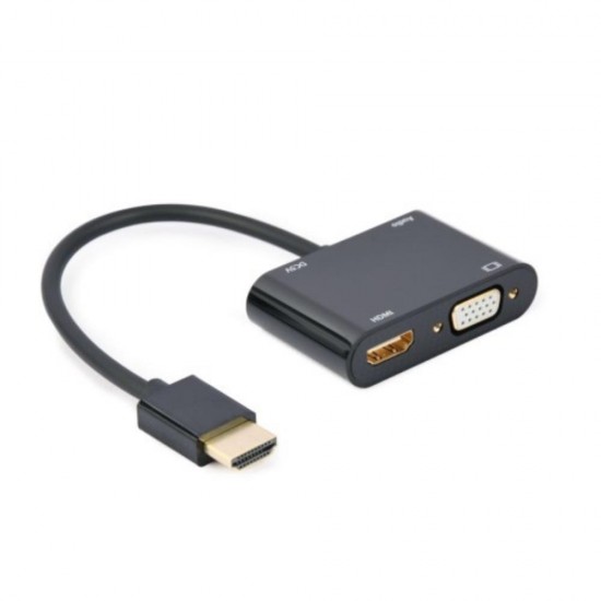 Cablexpert Μετατροπέας HDMI male σε HDMI / VGA female (A-HDMIM-HDMIFVGAF-01) (GEMA-HDMIM-HDMIFVGAF-01)