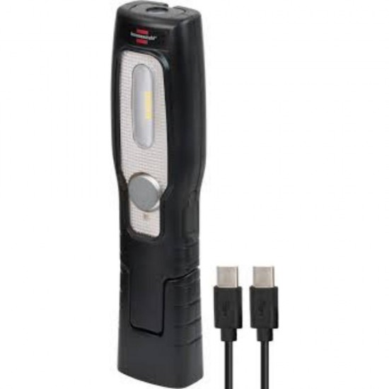 Brennenstuhl HL 201 A Επαναφορτιζόμενος Φακός Εργασίας LED με 2 Πηγές Φωτός 250lm και 70lm με Γάντζο και Μαγνήτη (1175430020) (BNN1175430020)