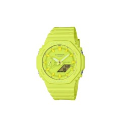 Casio Αναλογικό/Ψηφιακό Ρολόι Χρονογράφος Μπαταρίας με Κίτρινο Καουτσούκ Λουράκι (GA-2100-9A9ER) (CASGA-2100-9A9ER)