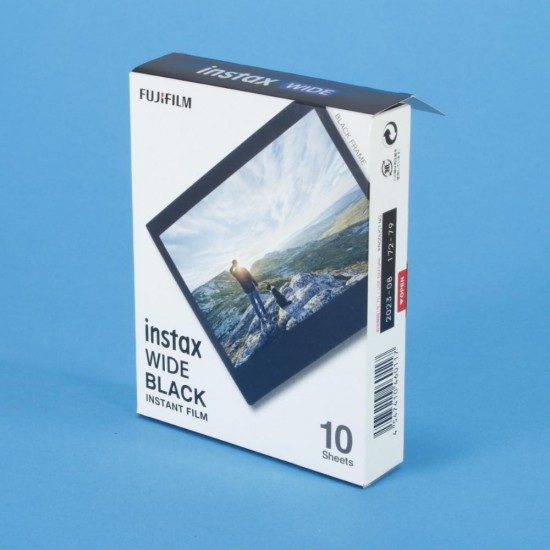 Fujifilm Color Instax Wide Instant Φιλμ (10 Exposures) Black (16745028) (FJM16745028)