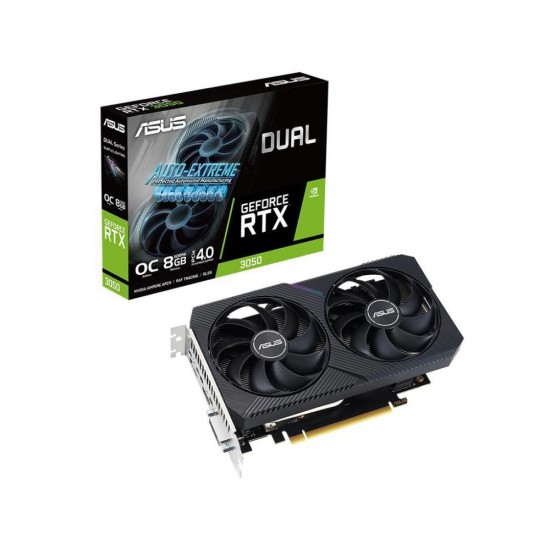 ASUS Dual -RTX3050-O8G-V2 NVIDIA GeForce RTX 3050 8 GB GDDR6 (90YV0GH6-M0NA00) (ASU90YV0GH6-M0NA00)