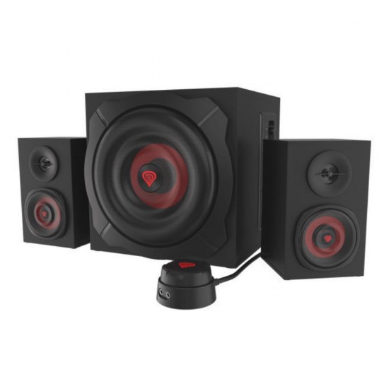 Genesis Gaming Speakers Helium 610BT, 60W RMS, 2.1 Black Wired Remote Control (NCS-1408) (GNSNCS-1408)