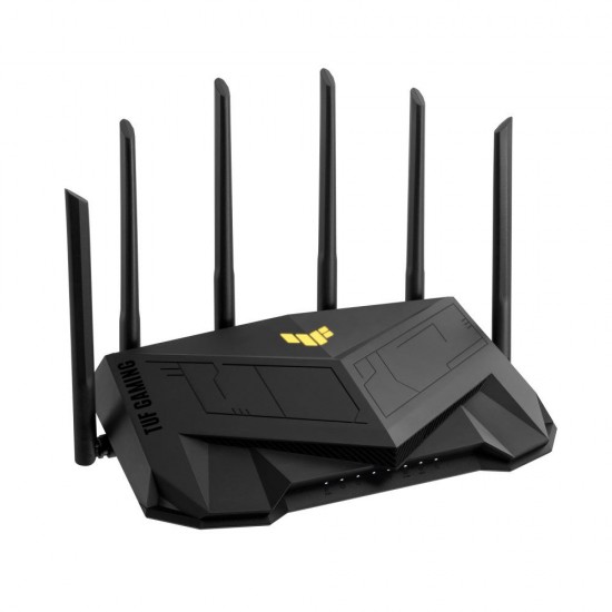 ASUS TUF Gaming AX6000 (TUF-AX6000) wireless router Gigabit Ethernet Dual-band (2.4 GHz / 5 GHz) Black (90IG07X0-MO3C00) (ASU90IG07X0-MO3C00)