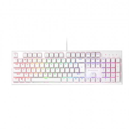 Genesis Gaming Keyboard Thor 303 White US Mechanical RGB, Silent Switch, Hot Swap (NKG-1879) (GNSNKG-1879)