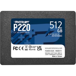 Patriot P220 512 GB Black SATA III 6 Gb/s 25" (P220S512G25) (PATRP220S512G25) Patriot P220 512 GB Black SATA III 6 Gb/s 25" (P220S512G25) (PATRP220S512G25)