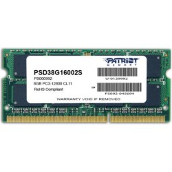 Patriot 8GB PC3-12800 Memory Module 1 x 8 GB DDR3 1600 MHz (PSD38G16002S) (PATRPSD38G16002S)