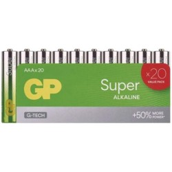 GP Super Alkaline G-TECH LR03 / AAA Alkaline Battery 20pcs (GPB20951)