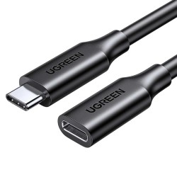 Ugreen Cable Nickel Plating USB Type C 3.1 Gen2 Male to Female 1m Black (10387) (UGR10387)