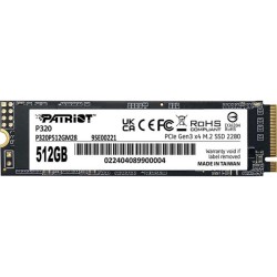 Patriot P320 512 GB PCIe 3.0 x4 NVMe 1.3 M.2 2280 (P320P512GM28) (PATRP320P512GM28) Patriot P320 512 GB PCIe 3.0 x4 NVMe 1.3 M.2 2280 (P320P512GM28) (PATRP320P512GM28)