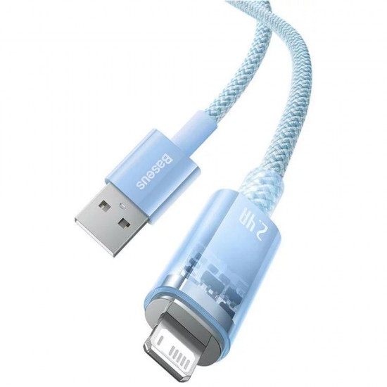 Baseus Καλώδιο USB σε Lightning Explorer Series 2.4A 1m Γαλάζιο (CATS010003) (BASCATS010003)