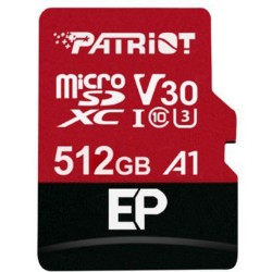 Patriot EP Series 512 GB microSDXC Red/Black UHS-I U3 Class 10 V30 A1 (PEF512GEP31MCX) (PATRPEF512GEP31MCX)