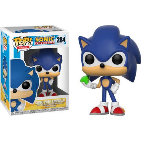 Funko Pop! Games: Sonic The Hedgehog - Sonic with Emerald #284 (FNK01476)