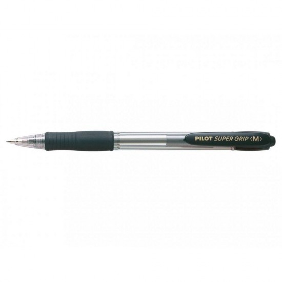 Pilot Στυλό Super Grip Medium 1.0mm  Μαύρο (MPGP-10R-MB) (PILMPGP-10R-MB)