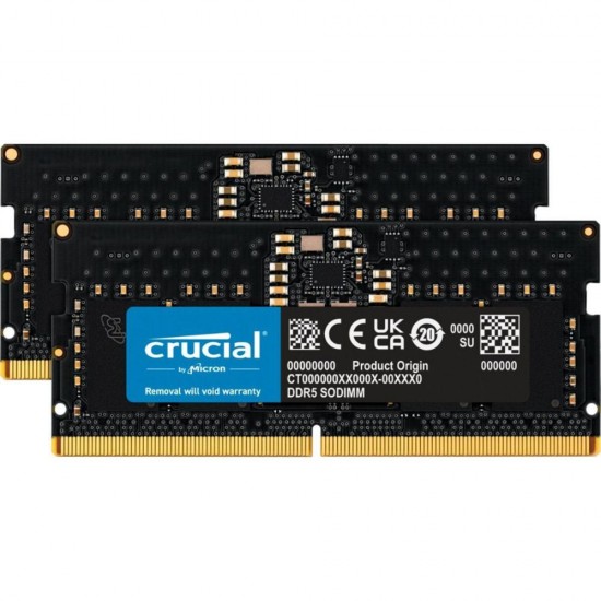 Crucial DDR5-5600 Kit 128GB 2x64GB SODIMM CL46 16Gbit (CT2K64G56C46S5) (CRUCT2K64G56C46S5)