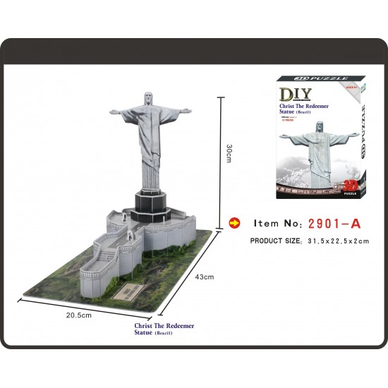 Άγαλμα Του Χριστού Βραζιλία 3D Puzzle
