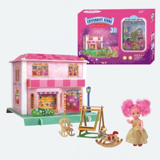 Σπιτι Με Φως & Μουσικη- Και Παιδικη Χαρα 3D Puzzle led