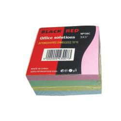 Αυτοκόλλητος Κύβος Πολύχρωμος 400Φ 76x76mm Black Red Αυτοκόλλητος Κύβος Πολύχρωμος 400Φ 76x76mm Black Red