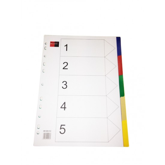 Διαχωριστικά πλαστικά 5 θέματων χρωματιστά