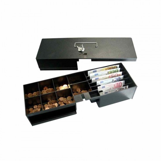 Εσωτερική πλαστική θήκη flip top για συρτάρι ταμείου ΤΕ502E με καπάκι & κλειδαριά Εσωτερική πλαστική θήκη flip top για συρτάρι ταμείου ΤΕ502E με καπάκι & κλειδαριά