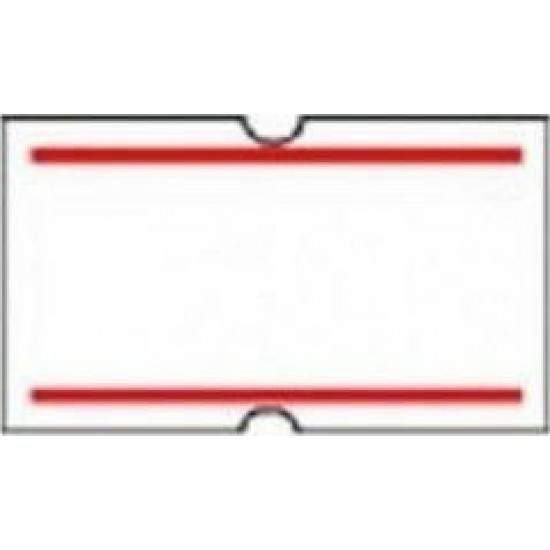 Ετικέτα 21x12mm Αυτοκόλλητη Με Κόκκινη Ρίγα |1000ετ./ρολό