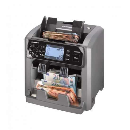 Καταμετρητής Ανιχνευτής χαρτονομισμάτων 2-pocket Radiotec rapidcount X500 Καταμετρητής Ανιχνευτής χαρτονομισμάτων 2-pocket Radiotec rapidcount X500