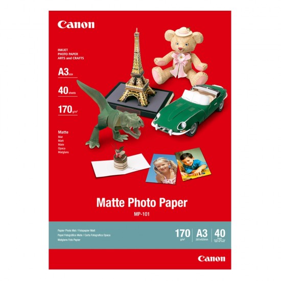 Canon Φωτογραφικό Χαρτί A3 Matte 170g/m² 40 Φύλλα (7981A008) (CAN-MP101A3)
