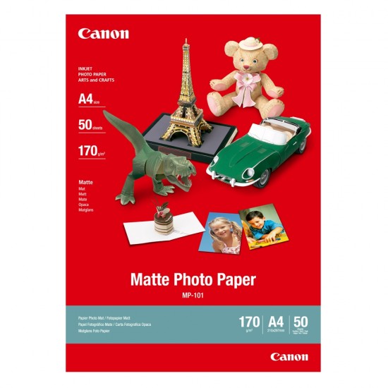 Φωτογραφικό Χαρτί CANON A4 Matte 170g/m² 50 Φύλλα (7981A005) (CAN-MP-101A4)