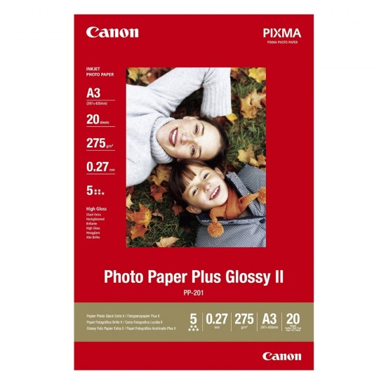 Canon Φωτογραφικό Χαρτί A3 Glossy 275g/m² 20 Φύλλα (2311B020) (CAN-PP201A3)