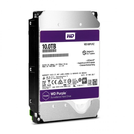 Western Digital Εσωτερικός Σκληρός Δίσκος 10TB (Purple 3.5") (WD100PURZ)