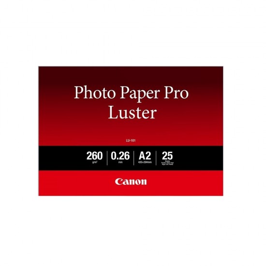 Canon Φωτογραφικό Χαρτί Luster A2 25 Φύλλα (6211B026) (CAN-LU101A2)