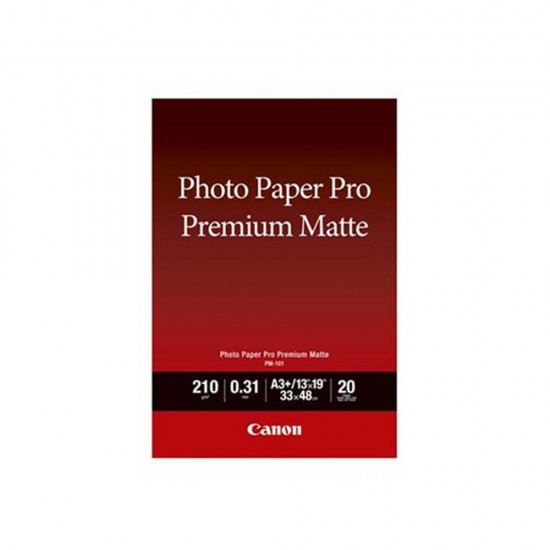 Canon Φωτογραφικό Χαρτί Premium Matte A3+ 210 g/m²20 φύλλα (8657B007) (CAN-PM101A3)