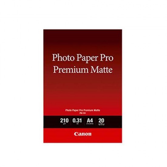 Canon Φωτογραφικό Χαρτί Premium Matte A4 210 g/m² 20 φύλλα (8657B005) (CAN-PM101A4)