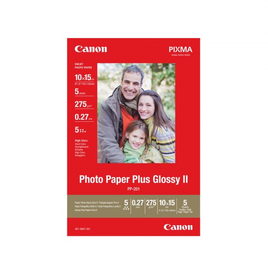 Φωτογραφικό Χαρτί CANON Glossy 10x15cm 275g/m² 5 φύλλα (2311B053) (CAN-PP-201)