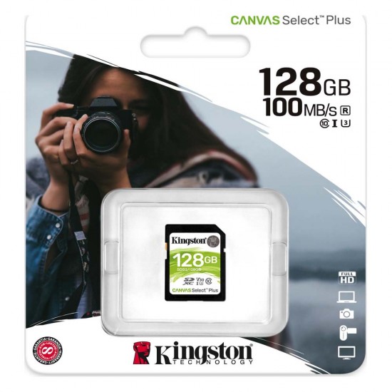 Kingston Flash card SD 128GB  Canvas Select Plus (SDS2/128GB) (KINSDS2/128GB)