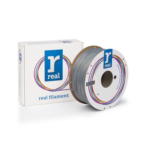 REAL ABS 3D Printer Filament - Silver - spool of 1Kg - 1.75mm (REFABSSILVER1000MM175)