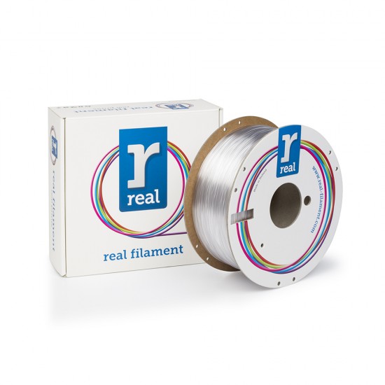 REAL PETG 3D Printer Filament - Neutral - spool of 1Kg - 1.75mm (REFPETGNEUTRAL1000MM175)